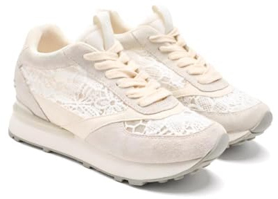 Zapatillas CUÑA Encaje Piel MILLADORE