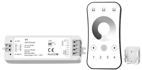 Dimmer LED 1 pz 12V 24V 2.4G Telecomando 5V 36V Dimmer Switch for striscia luminosa LED monocolore(V1 AND R6 SET)