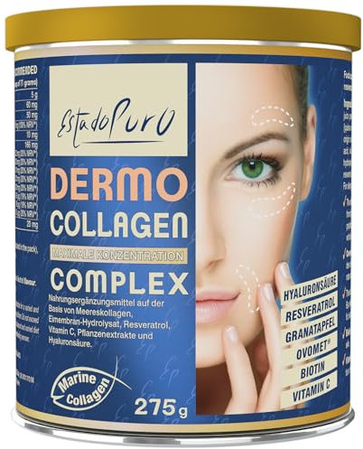 Colageno Donna – Collagene Marino Puro e Acido Ialuronico in Polvere – Integratore per Pelle, Viso e Capelli – Rinforzato con Resveratrolo, Ovomet®, Biotina e Vitamina C – 275g | TONGIL