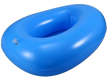Padella Letto Gonfiabile in PVC Blu per Anziani e Pazienti Allettati | Gonfiatore Incluso, Superficie Liscia e Bordi Morbidi, per Casa e Case di Riposo, per Persone Immobilizzate