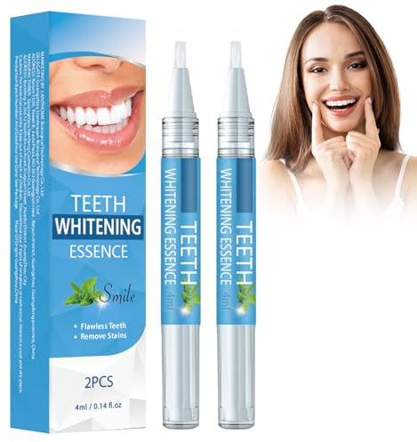 Tkekruh 2PC Teeth Whitening Pen, Whitening Pen for White Teeth, Teeth Whitening Essence Pen, Safe for All Teeth Stains, Quick Removal, Teeth Very Easy at Home Whitening