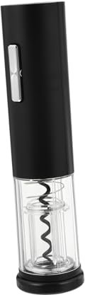 Amosfun abrebotellas eléctrico abridor de botellas de vino eléctrico abridor de vino tinto sacacorchos eléctrico sacacorchos electricos abridor de vino de plástico abdominales Black