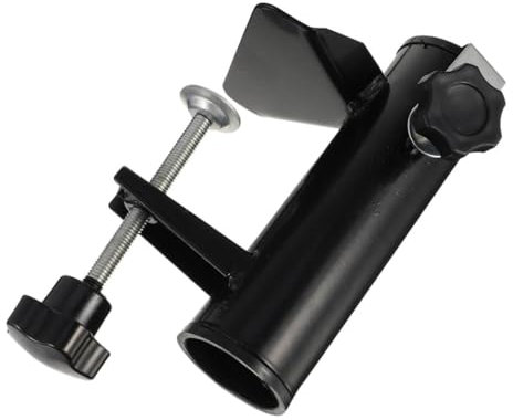 Milisten Support de Parasol en Acier Robuste pour Balcon et Terrasse Pince Compacte pour Parasol D'été Fixation Pratique et Stable Extérieur