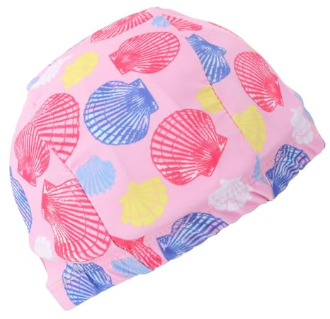 GALPADA 1pc Boy Girl Swimming Cap Stretchy Comfortable Bathing Hat for Boys and Girls for Hair Elastic Design Fun Accessory Shell Pattern