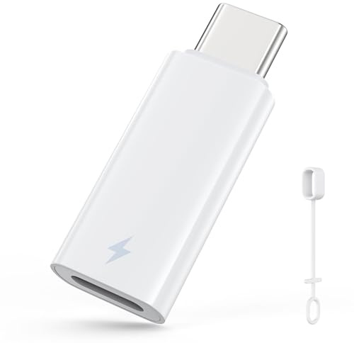 MoKo 60W Lightning a USB C Adapter Audio,Adattatore Lightning a USB C per Cuffie con Ricarica Veloce/Trasferimento Dati per iPhone Air 17 16 15 Pro Max Plus,iPad Pro/Air,Non per OTG/Microfono Lavalier
