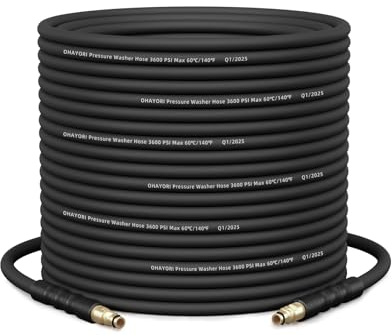 OHAYORI Pressure Washer Hose for Karcher K2-K7 Series, High Wear-Resistance Replacement Hose, Quick Connect Click Plug Power Wash Attachment for Car, Patio, Driveway Cleaning (15M)