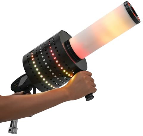 Handheld LED Handgeführte Konfetti Maschine 20W, CO2-Handnebelmaschine Konfetti Maschine, Nebelmaschine Hand Jet Gun Shooter Kanone, für Party Hochzeit Bühne Konzerte Theater