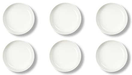 Excelsa Nordic Set 6 Piatti Fondi in Ceramica, Bianco