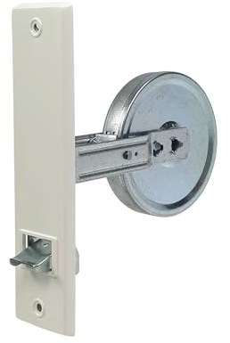 Winrodoor Unterputz-Gurtwickler mit vorgespulter Mechanik – für 12 m Gurt – Gurtaufnahme 23 mm – Lochabstand 185 mm – weiße PVC-Abdeckhaube