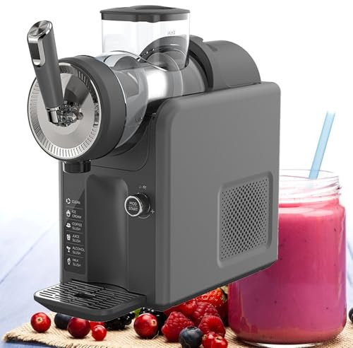 Giuggiolared Máquina para Hacer granizados Profesional de 1,8 l/68 oz, con 5 configuraciones preestablecidas y función de Limpieza automática, Ideal para Margaritas, Batidos y malteadas