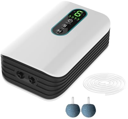 Bombas de oxígeno USB de alta eficiencia para peceras con salida eficiente, construcción ABS, diseño de bajo ruido, bombas de aire USB para acuarios