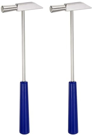 Koolenry 2pcs Double Face Small Metal Hammer 8 Inch Round Triangle Dual-Head Multifunctional Mallet