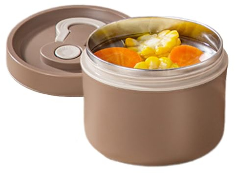Générique Récipient Alimentaire Isotherme, Boîte Isotherme Repas Chaud 650ml, Boîte Alimentaire En Acier Inoxydable, Repas Isothermes Étanche Avec Poignée Pour École, Bureau, Pique-nique Et Extérieur