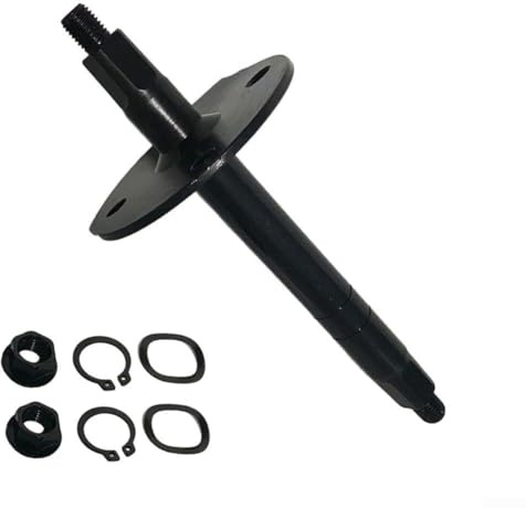 Gdfnmogo Pedal de eje de rueda central de repuesto para bicicletas de fitness, 180 mm/165 mm/17-20 mm, eje de manivela de metal con espacio entre agujeros de tornillo de 60 mm, negro (20 mm x 165 mm)