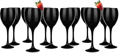 Glasmark Lot De 12 Verres à Vin Blanc à Vin Rouge Design Original Passe Au Lave-Vaisselle Forme Et Style Uniques Parfaits Pour La Maison Les Restaurants Et Les Fêtes 300 ml