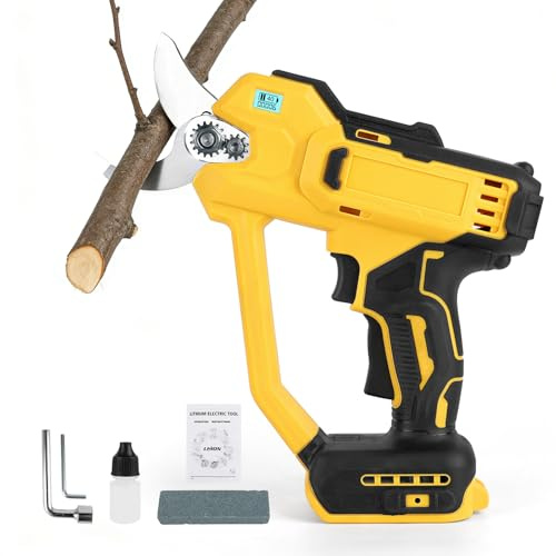 Sécateur Électrique Sans Fil Compatible Dewalt 18V/21V Batterie, Coupe 30mm | Coupe Branche Électrique, Sécateur Batterie Coupe Jusqu'à 30 mm, Idéal Taille Arbres Fruitiers, Vigne, Haies, Rosiers, Jardin