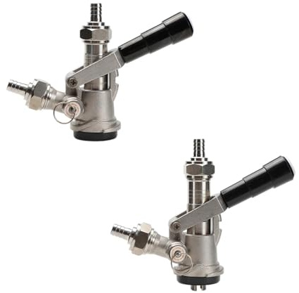 Premium Stainless Steel 304 Keg Beer Tap Coupler with PRV Type S/D - Low Profile Craft Beer Keg Connector for Commercial Use(1pcs)(Stainless Steel 304-S)
