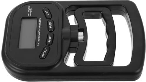 SKISUNO Dinamometro Elettronico a Presa Portatile 180 Kg con Batteria Ricaricabile e Display Lcd Digitale – Misuratore della Forza di Presa della Mano per Fitness, Riabilitazione