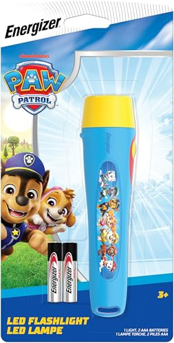 Energizer PAW Patrol Kids LED Torch, 15 Lumen Child‑Safe Flashlight, | Shatterproof & Impact Resistant Easy Push Button, Batteries Included