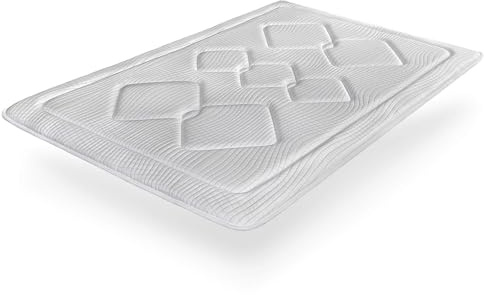 Topper Viscogel Efecto Frío Polar Dreams SonnoMattress, 4 cm Altura, Tejido Hilo Frío Transpirable, Adaptable, Sensación Fresca - 135x190x4