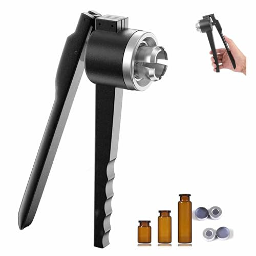 Manuell kapsylmaskin, 11/13/20 mm aluminiumlock, handhållen flaskförslutare med fällbart lock, justerbar täthet, fällbar flaskpressare, snabb kapsylering(13mm)