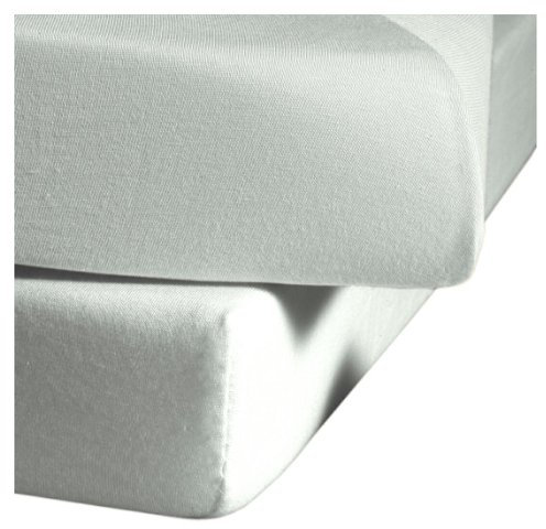 Fleuresse Jerseyspannlaken, silber, 90 x 200 - 100 x 200 cm