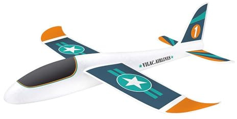Großes Gleitflugzeug XL aus Holz Weiß zum Spielen im Freien Kinder 5+ | Große Spannweite für weite Flüge -leichte und robuste Struktur -fördert Geschick und Koordination -clevere Geschenkidee