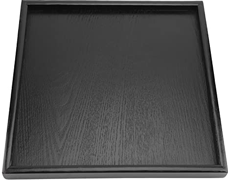 TOPINCN Vassoio in legno massello Forma rettangolo Tè Caffè Bevande Piatto Snack Pasti Prima colazione Ristorante Piatto da tavola(30 x 30 cm)