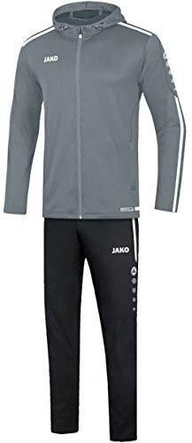 JAKO Herren Präsentationsanzug Striker 2.0 mit Kapuze, steingrau/weiß, M, M9619
