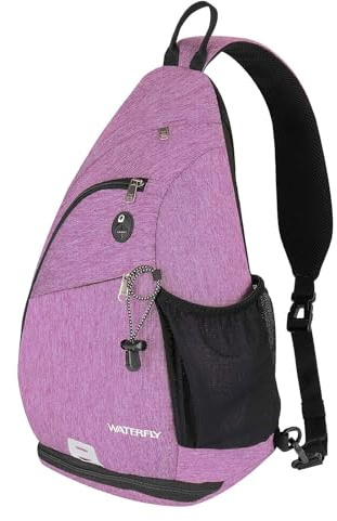 WATERFLY Sling Bag Crossbody Backpack Schulterrucksack Herren Damen | Große Kapazität, Verstellbarer Schultergurt, Wasserabweisend, Outdoorsport, Wandern, Radfahren, Bergsteigen, Reisen