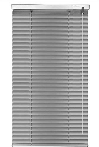 S SIENOC Schnurlos Alu Klemmträger Alujalousie Aluminiumjalousie | Silber B90xH100cm Lamellen Rollo Montage-Teile inklusive