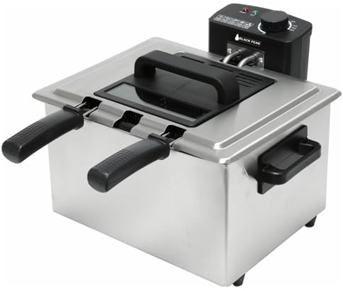 Friteuse double panier Blackpear BFR 801 - Inox - 2000W - Capacité 5L - électrique