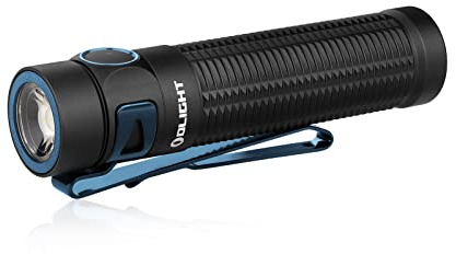 OLIGHT Baton 3 Pro LED Taschenlampe, Extrem Hell 1500 Lumen bis zu 175 Meter USB-Aufladbare Handlampe mit 6 Lichtmodi, 120 Tage Leuchtdauer IPX8 Wasserdicht Tragbare Flashlight Kaltweiß, Schwarz