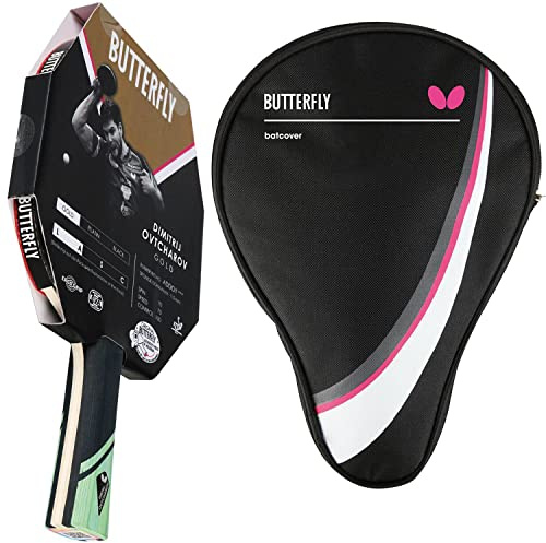Butterfly® Dimitrij Ovtcharov Gold Tischtennisschläger | Neue Eva-Technologie | ITTF zertifizierter Addoy Belag mit 1,5 mm Schwamm | Tischtennis Racket TT Bat für erfahrene Spieler
