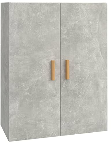 vidaXL Hängeschrank Betongrau 69,5x34x90 cm, Schrank, Aufbewahrungsschrank, Wohnzimmerschrank, Lagerschrank, Beistellschrank, Schwebeschrank