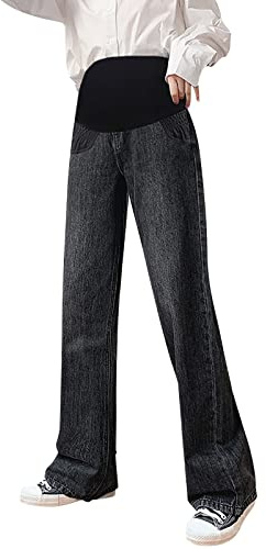 TDEOK Pantalones vaqueros para embarazo, pantalones vaqueros de maternidad para mujer, pantalones vaqueros de maternidad, Zzzzzzz-gris, M
