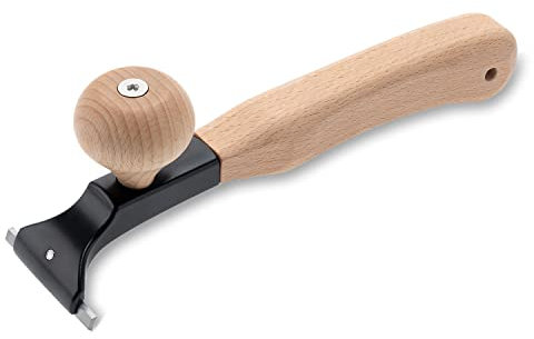 Raschietto ergonomico in carburo di alta qualità, lama in carburo YG10 da 6,3 cm, comodo manico in legno di faggio, raschietto professionale per vernice, vernice, colla e rimozione della ruggine
