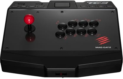 MADCATZ T.E.3 Fighting Stick Arcade Compatible PC, PS4, Nintendo Switch, Xbox Series S & X - Stick et Boutons Sanwa - Fightpad pour Jeu de Combat, Street fighter 6, Tekken, Super Smash Bros
