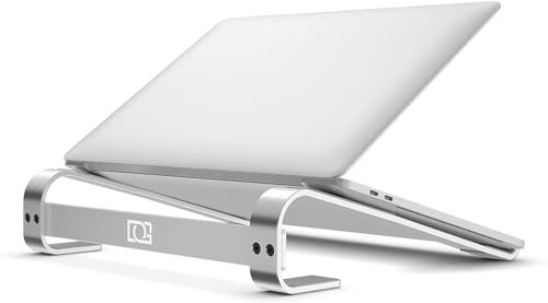 OneCut Laptop Stand, Ergonomic Laptops Riser for Desk - Computer Stands for All 10-18 inch HP, Dell, Lenovo, Microsoft, Macbook - Improve Posture and Reduce Neck Strain (Silver)