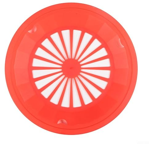 Zoegneer Lot de 5 assiettes creuses en plastique coloré pour barbecue, fête, légumes, plats chauds, restaurants, assiettes spéciales (rouge)