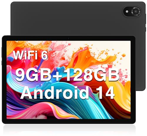 DOOGEE U10 Tablet 10.1 Pulgadas, WiFi 6 Tablet Android 14, 9GB RAM+128GB ROM, 1280 * 800 IPS, TÜV, 5060mAh, Face ID, OTG, Bluetooth 5.0, 8MP+5MP, Gris