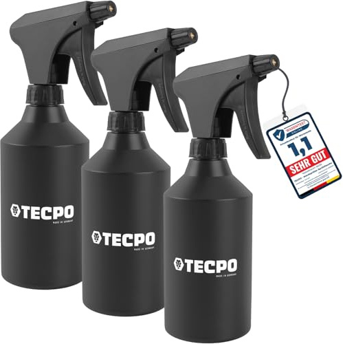 TECPO 3X Handsprüher, 500ml Sprühflasche aus HDPE Handpumpe für Bremsenreiniger