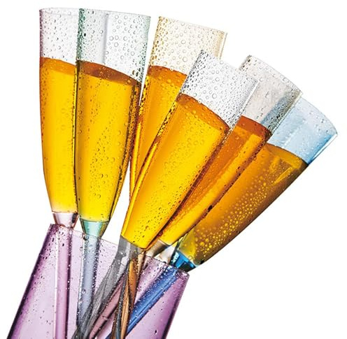 LearnLyrics Copas De Champán Para Piscinas Flautas De Champán Para Usar,Copas De Vino Flotantes, Flautas Laterales De Piscina Para Champán, 6 Piezas | Nuevo Drinkware Jugo Bebida Verano Vaso De
