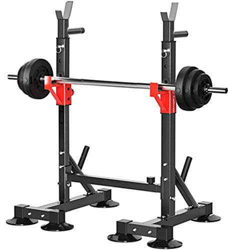Mecmoc Weight Lifting Rack Adjustable Squat Stand Dipping Station Weight Bench Press Stand Fitness Barbell Free Bench Press Stands Press Equipment Home