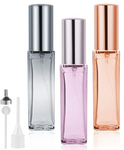 LOPHE Parfümzerstäuber 10ml, 3 Stück mini Parfum Zerstäuber Für Unterwegs, Portable Parfümzerstäuber Nachfüllbar Leer, Zerstäuber Parfüm Sprühflasche, Perfume Sprayer für Reise Männer und Fraue