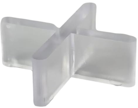Fugenkreuze 5mm für Terrassenplatten, hochwertiger Kunststoff, Sollbruchstelle für T-Stücke, auf 2 Seiten verjüngt, 100 Stk. (Transparent)