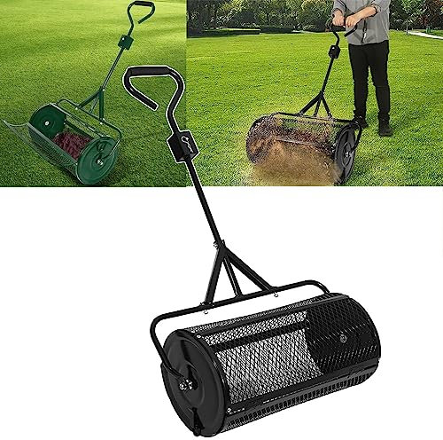 LYFDPN 24 Zoll Torf Moos Mist Spreader, Hochleistungs -Metallnetzkorb, Kompostverteiler, zum Pflanzen von Säen