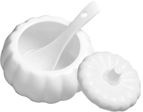 Cabilock 2 Set Coppa Zucca ciotole cucina ciotola cucina food container contenitore alimenti bowl cucina tazza pentola calderone ciotola da dessert stoviglie in ceramica zuppiera bianca
