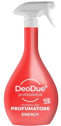 DeoDue+ Professional ENERGY 600 ml - Profumatore Ambientale Bifasico, Ogni Spruzzo Dura Fino a 72 Ore e Neutralizza i Cattivi Odori - Note Frutti Rossi
