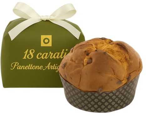 Panettone Artigianale Classico Basso Milanese | 1 kg | Ricetta Tradizionale con Lievito Madre | Uvetta e Scorza d’Arancia | Confezione Elegante | Prodotto da Forno Natalizio